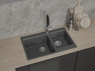 Мойка кухонная GranFest LEVEL LV-780K  графит